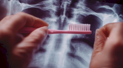 Девушка проглотила зубную щетку, пока чистила зубы