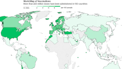 Составлена карта мировой прививочной кампании от коронавируса